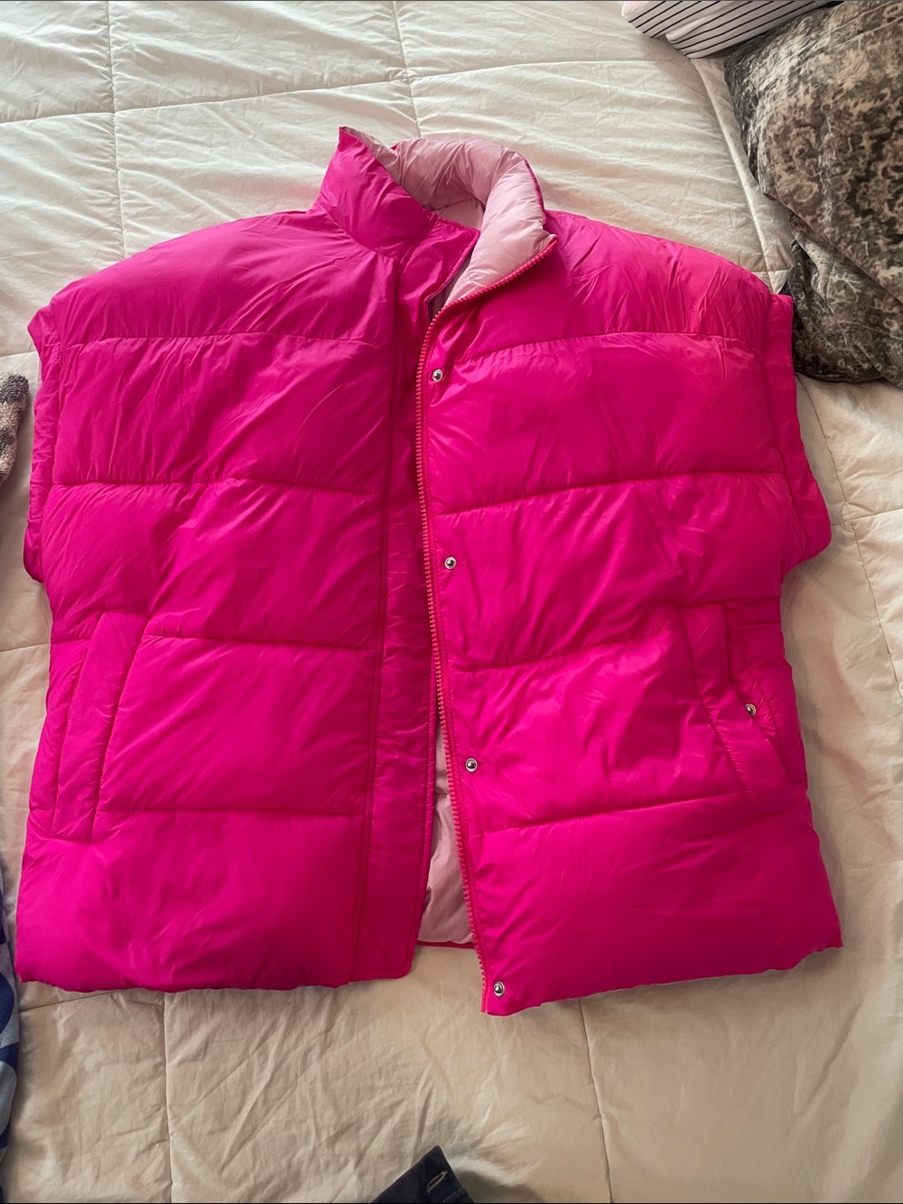 UGG Hot Pink Quilted Puffer Vest